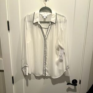 Liz Claiborne white with black shirt